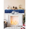 thumbnail image 2 of Navy Blue Christmas Mantel Scarf Fireplace Decorations for Living Room, Xmas Balls Pine Needles Snowflakes Fireplace Mantel Scarf Cover Runner for Halloween/Thanksgiving/Christmas Decor 90"x17", 2 of 6