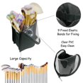 thumbnail image 3 of Soporte para brochas de maquillaje de viaje negro, estuche organizador para lápices, bolsa de plástico transparente con cremallera para cosméticos, portátil, impermeable, sin polvo, de pie, pequeña bo Namotu CZMR-ST116, 3 of 7