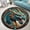 3d Dragon -32, variant on World Map Round Area Rug, educational globe circle carpet for kids room, classroom or study, soft washable non-slip floor mat, travel themed learning décor