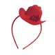 thumbnail image 2 of Mini sombrero de vaquero con labios rojos y diamantes de imitación Diadema de plástico, 2 of 6