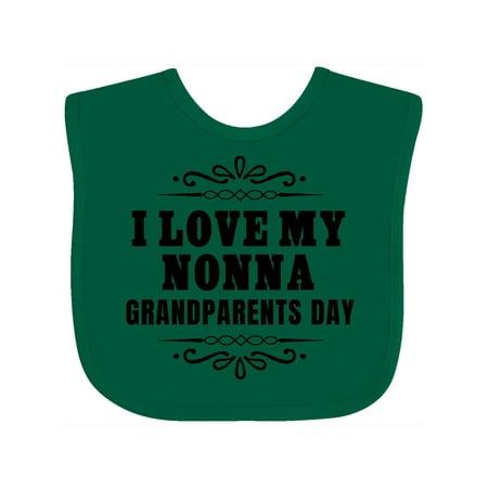 

Inktastic Grandparents Day I Love My Nonna Gift Baby Boy or Baby Girl Bib
