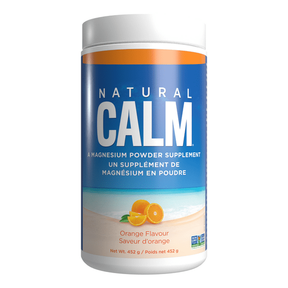 Natural Calm Magnesium Citrate Powder (Orange Flavour), 452g - Quick Absorbing - Loved Magnesium Drink