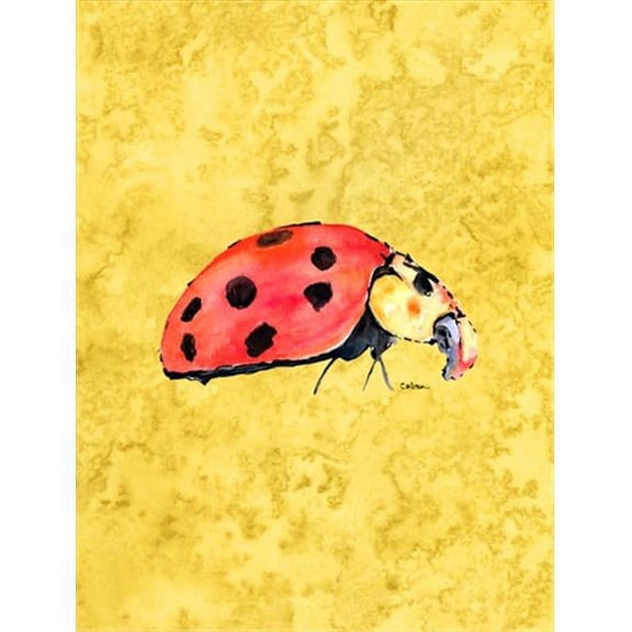11 x 15 In. Lady Bug On Yellow Flag, Garden Size