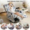 thumbnail image 2 of Swivel Rocker Recliner,Wingback Recliner Chair,Floral Accent Chair Fabric Chair with High Back,Padded Seat for Living Room,Bedroom, Home Office, 2 of 8