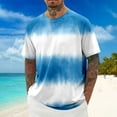 thumbnail image 2 of XIAOCHA Men's Tie Dye Raglan Sleeve T Shirt Short Sleeve Crew Neck Pullover Top Breathable Casual Summer Tees, 2 of 4