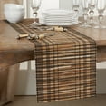 thumbnail image 2 of Saro Lifestyle Striped Water Hyacinth Table Runner, 2 of 5