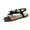 thumbnail image 1 of Amzcrzy Zapatos de mujer,Zapatos de mujer,Zapatillas de mujer, Sandalias de verano para mujer, moda informal, con punta cuadrada y clip, planas, para playa Sandalias Mujer Zapatillas De Casa, 1 of 5