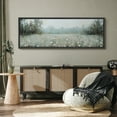 thumbnail image 4 of Large Framed Canvas Print Misty Wildflower Meadow Wall Art Decorative Ready to Hang Painting for Living room Bedroom - 60"x20" Black Frame, 4 of 9