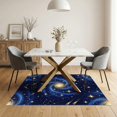 thumbnail image 3 of ODIKA 5'x7' Washable Area Rug Starry Vortex Meteorite Astrology Uranus Themed Galaxy Nebula Refined Structured for Guest Room, Lounge, Apartment, Non-Slip Low Profile, Stain Resistant, 3 of 7