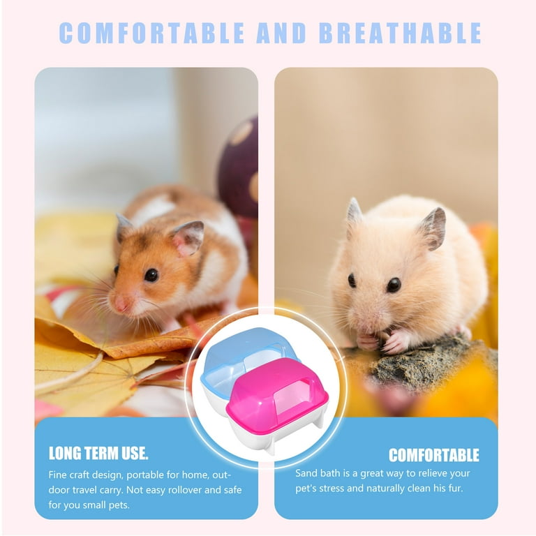 Eease 2 Hamster Sand Bathrooms Cleaning Supplies in Plastic Box Walmart
