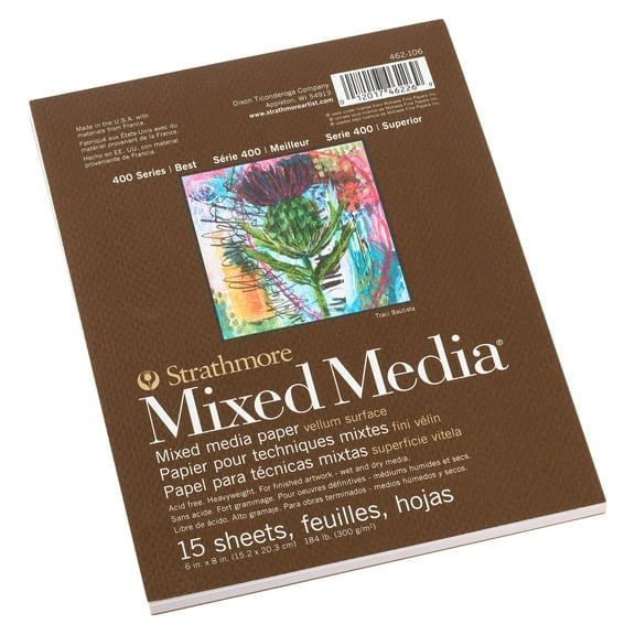 Strathmore 400 Series Mixed Media Paper Pad, 12 Pack