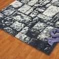 thumbnail image 2 of Ladole Rugs Contemporary Abstract Microfiber Shaggy Area Rug Cream-Light Grey, 7x10 (6'5" x 9'5" , 200cm x 290cm), 2 of 4