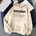 thumbnail image 4 of WENWU Womens Hoodie Long Sleeve Hoodie Pullover Hoodie Sweatshirt Graphic Hoodies for Women Beige Sweater Fall Outfits for Women's Fashion Hoodies & Sweatshirts, 4 of 4