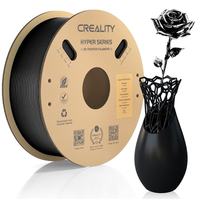 Filamento para impresora 3D Creality Hyper ABS, 1,75 mm, 1 kg, negro