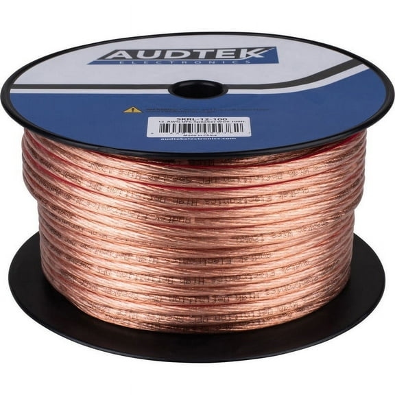 Audtek 12 AWG OFC Speaker Wire 100 ft.