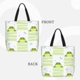 thumbnail image 3 of Vsdgher Frogs and Dragonflies print Tote Bag for Women Shoulder Bag with Zipper Large Shoulder Bag Handle Handbag Portable Washable for Travel, Work, 3 of 8