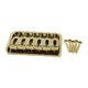 thumbnail image 5 of Puente fijo para guitarra eléctrica de 6 cuerdas, accesorios para instrumentos con cuerdas a través del cuerpo, puente de sillín rígido profesional Oro, 5 of 8