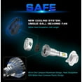 thumbnail image 6 of Lasfit H13 9008 LED Headlight Bulbs, Amplified Flux High Low Beam, 60W 6000LM 6000K, 2 Bulbs, 6 of 9