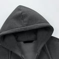 thumbnail image 4 of YLSDY Men's Full Zip Hoodie Fleece Sweatshirt Long Sleeve Pullover Warm Winter Jacket Dark Gray S, 4 of 8