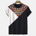 thumbnail image 4 of Camisa a rayas Vintage para hombre, camiseta informal de manga corta, jersey de estilo Simple, sudadera de gran tamaño, Tops sueltos, Verano, 4 of 4