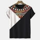 thumbnail image 4 of Camisa a rayas Vintage para hombre, camiseta informal de manga corta, jersey de estilo Simple, sudadera de gran tamaño, Tops sueltos, Verano, 4 of 4