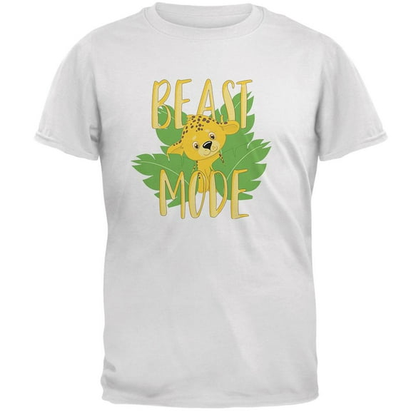Beast Mode Cute Cheetah Cub Mens T Shirt White 2XL