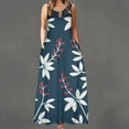 thumbnail image 1 of Fankiway Robe d'Été Sans Manches à Col Rond avec Poche Imprimée pour Femmes Grande Taille, 1 of 5