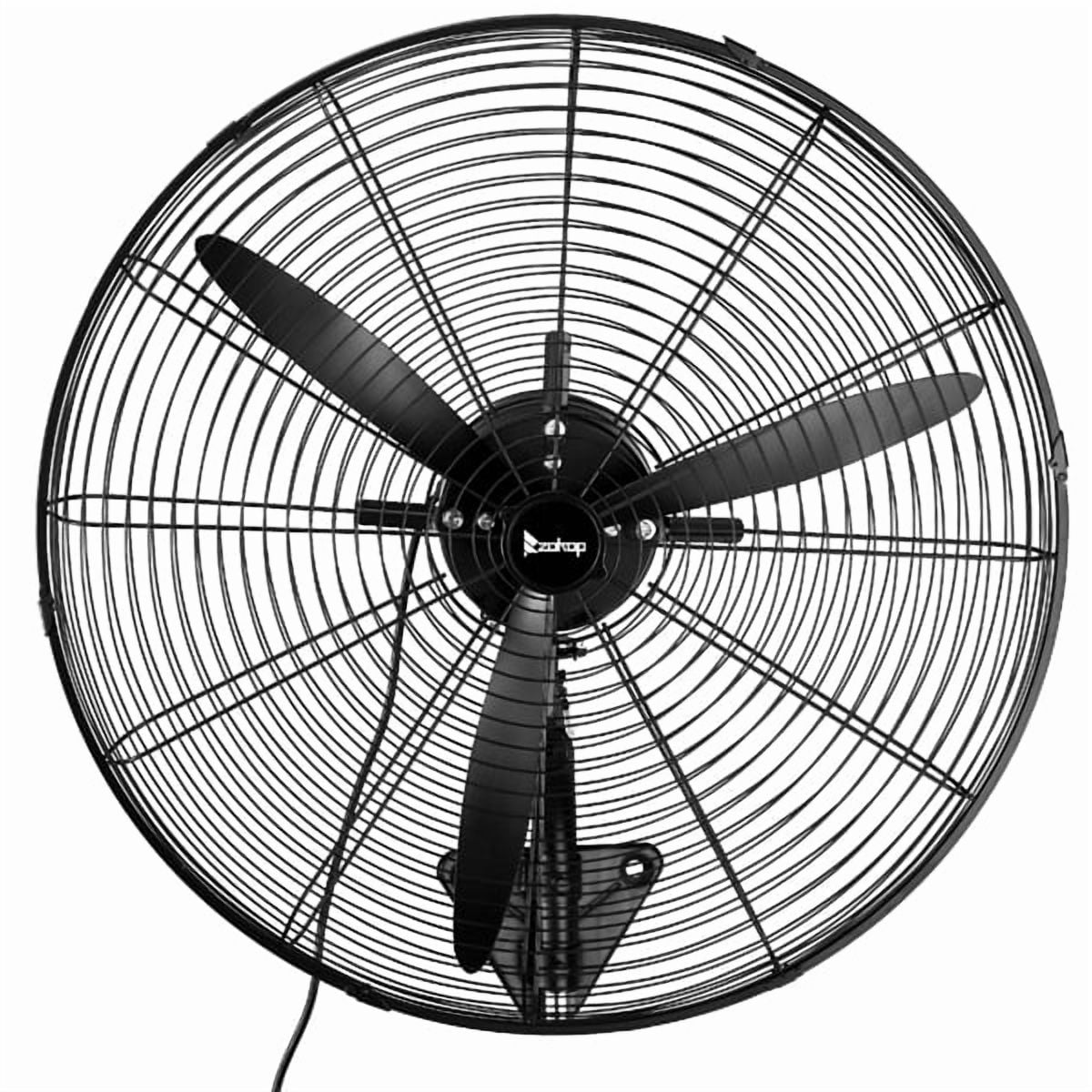 Alvantor 26 Inch Industrial Wall Mount Fan, 9299 CFM Oscillating BLDC Copper Motor, 4 Speeds, Black