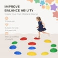 thumbnail image 3 of CoSoTower 12 PCs Balance Stepping Stones for Kids with Anti-slip Mat, Turtle Shell Design, for Ages 3-8 Years, Stackable, 3 of 7
