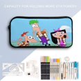 thumbnail image 3 of Phineas And Ferb Big Capacity Pencil Case, Large Storage Pencil Pouch Pen Case Bag with Zipper, Pencil Case for Office Supplies, 3 of 8