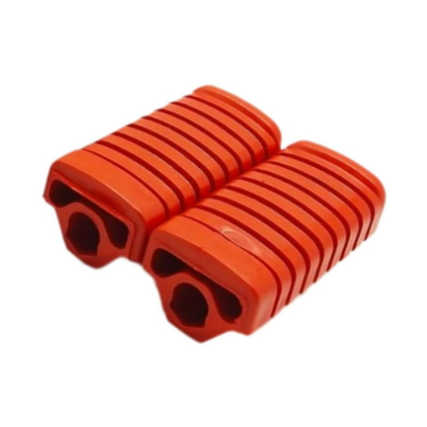 Cubierta de pedal para reposapiés de motocicleta, reemplaza accesorio premium, fácil instalación Rojo