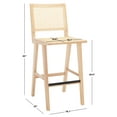 thumbnail image 3 of SAFAVIEH Couture Hattie Square Mid Back Bar Stool, Natural, 3 of 13
