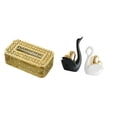 thumbnail image 1 of Caja de pañuelos,Dispensador de pañuelos para baño,estatua de cisne,Estatuas y figuras de cisnes de cerámica modernas Esculturas,Escultura de animales Decoración centro de mesa, 1 of 7