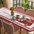 thumbnail image 3 of Valentine's Day Table Cloths for 8 Foot Rectangle Tables, Love Heart Truck Modern Art Patio Waterproof Elastic Fitted Tablecloths, Washable Rectangular Table Cover for Camping, 3 of 8