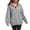 007-Gray, variant on Diufon Womens Quarter Zip Pullover Long Sleeve Stand-up Collared Sweatshirt Fall Winter Half Zip Light-Fleece Tops