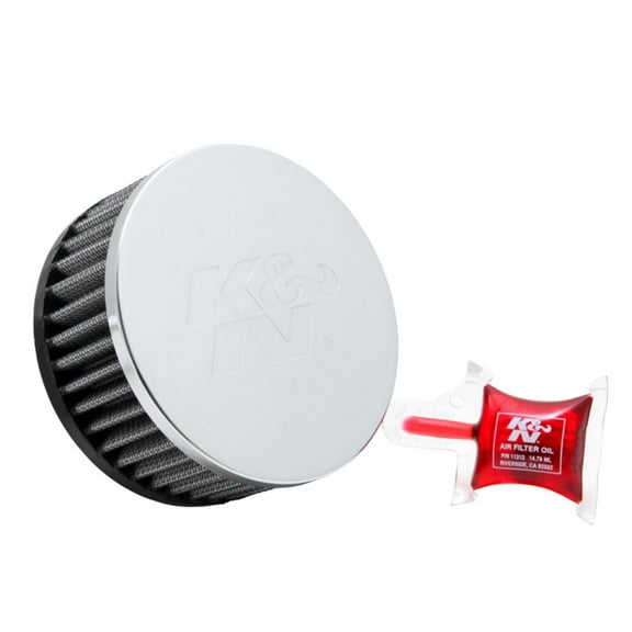 K&N Universal Clamp-On Air Filter: High Performance, Premium, Washable, Replacement Engine Filter: Flange Diameter: 2.25 In, Filter Height: 2 In, Flange Length: 0.625 In, Shape: Round, RC-1950