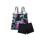 thumbnail image 4 of VISgogo Mujeres Swim Shirt + Shorts, Geometry/Rainbow/Butterfly Print Swimming Tops Traje de baño Pantalones cortos Traje VISgogo  moda, 4 of 8