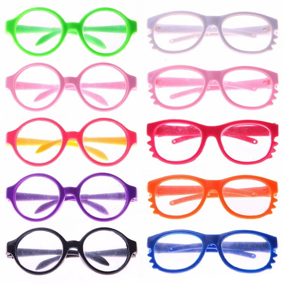 Doll Glasses Mini Fashion 10 Pairs Dress up Doll Eyeglasses Doll Reading Glasses