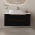 thumbnail image 5 of 36 Inch Bathroom Vanity, Freestanding or Wall Mounted with Ceramic Integrated Sink, Soft-Close Drawers, Waterproof Engineered Wood, Adjustable Legs, Modern Design for Bathroom Storage,Ships 2 Pkgs, 5 of 17