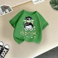 thumbnail image 2 of Girls Casual T-Shirt Cute Graphic Print Round Neck Short Sleeve Tee Summer Casual Toddler Boy Shirts,Size 8 Years-9 Years, 2 of 4