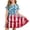 A, variant on Virmaxy 4-13 Years Tie Dye Print 4th of July Pleated Dress Summer Patriotic Short Sleeve Crew Neck Holiday Dress for Casual and Party Wear