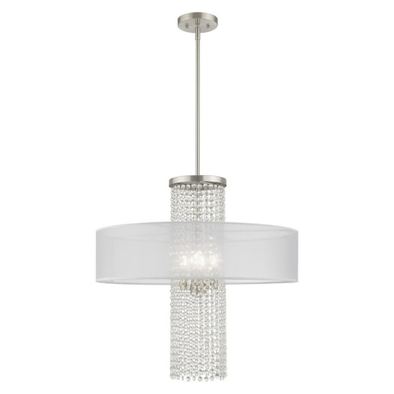 41122 Bella Vista 4 Light 24" Wide Crystal Drum Chandelier