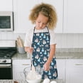 thumbnail image 4 of Dark Blue Princess Castle Pattern Kids Aprons for Girls and Boys,Adjustable Neck Strap Toddler Aprons for Kids Cooking Baking,23.6"x19", 4 of 7