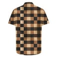 thumbnail image 2 of yillto Mens Big and Tall Plaid Shirts Button down Short Sleeve Lightweight Summer Beach Tshirts, 2 of 5