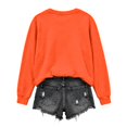 thumbnail image 6 of Womens Sweatshirt Casual Coffee Ghost Pumpkin Graphic Crew Neck Long Sleeve Pullover Cutecore Streetwear Halloween Top Fall Spring Outfits Orange M, 6 of 6