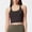 Black, variant on LADIGASU Thin Shoulder Strap Shock-absorbing Running Fitness Bra Beautiful Back Sexy Yoga Women's Gathering Sports Bra