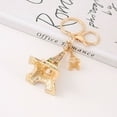 thumbnail image 5 of Creative Rhinestone Paris Eiffel Tower Keychain Women's Bag Metal Pendant, 5 of 6