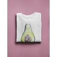 thumbnail image 3 of Watercolor Half Avocado Sweatshirt Men -Image by Shutterstock, Male Medium, 3 of 4