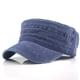 thumbnail image 1 of Xiao Hua Gorra escolar militar, gorra de béisbol estilo militar, parte superior plana, lavada, primavera verano, retro, ala baja, gorra escolar militar, 1 pieza, azul, 1 of 5