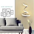 thumbnail image 5 of Lámpara de pared LED en espiral minimalista moderna, lámpara de noche creativa para pasillo de dormitorio, lámpara de pared para sala de estar, aplique de pared de metal de aluminio, 5 of 5